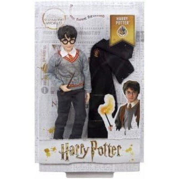 Cofanetto Harry con bambola 26 cm in uniforme Gryffondor e bacchetta magica