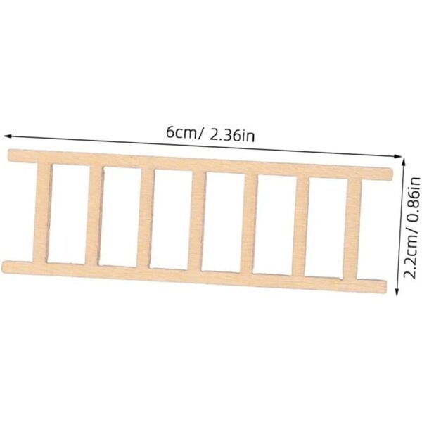 Scale in Legno Miniatura per Casa delle Bambole 30 Pezzi Compact 6x2 cm