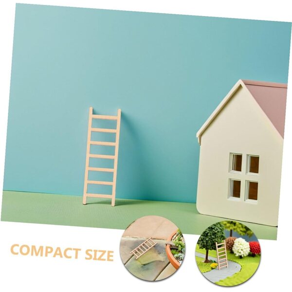 Scale in Legno Miniatura per Casa delle Bambole 30 Pezzi Compact 6x2 cm