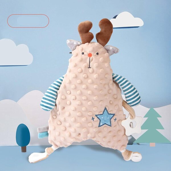 Goshyda Tröstende Baby-Plüschpuppe, PP-Baumwolle, süßes Tier, 35 cm