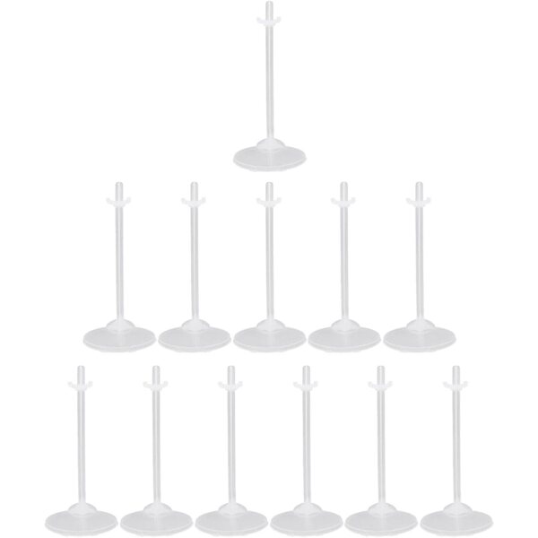 Support Trasparente per Puppe GALPADA - Set 36 Pezzi in Plastica Resistente e Stabile