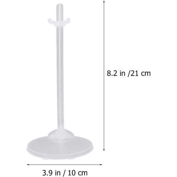 Support Trasparente per Puppe GALPADA - Set 36 Pezzi in Plastica Resistente e Stabile