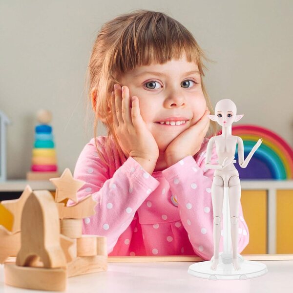 Support Trasparente per Puppe GALPADA - Set 36 Pezzi in Plastica Resistente e Stabile
