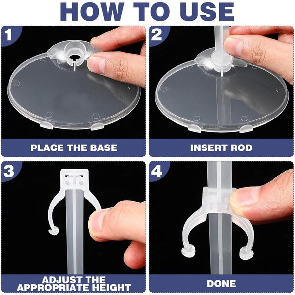 Support Trasparente per Puppe GALPADA - Set 36 Pezzi in Plastica Resistente e Stabile