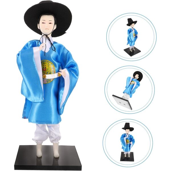 bambole Hanbok Coréenne en Tissu Tradizionale - Decorazione Artistica e Resistente