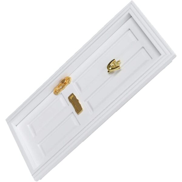 Mini Porta in Legno Bianca 4 Scomparti per Casa delle Bambole e Progetti Fai-da-Te