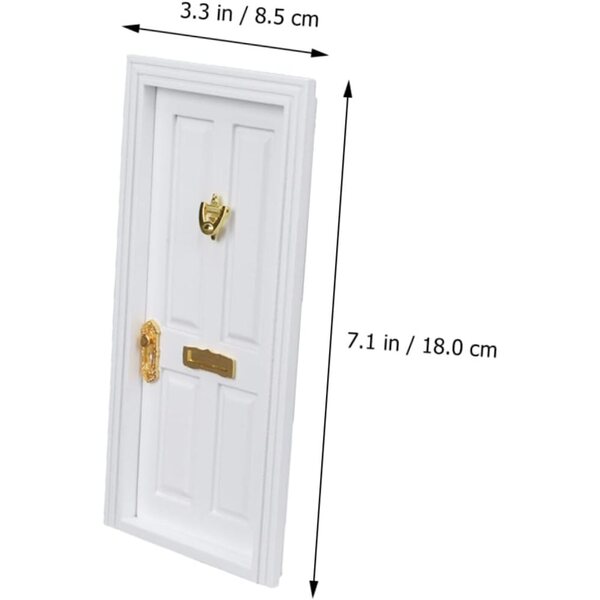 Mini Porta in Legno Bianca 4 Scomparti per Casa delle Bambole e Progetti Fai-da-Te