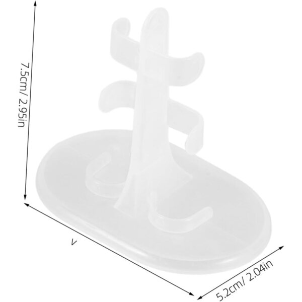 Set 10 supporti per bambole stabili e portatili in plastica bianca Uonlytech