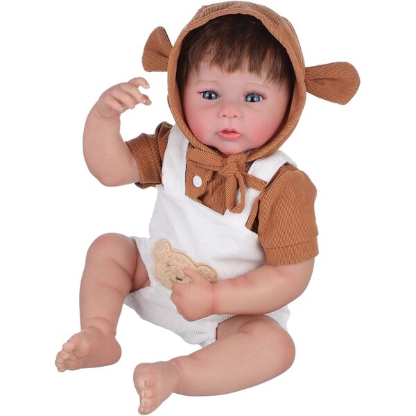 Bambola realistica per neonato o bambina con kit per la pappa e vestiti - regalo ideale