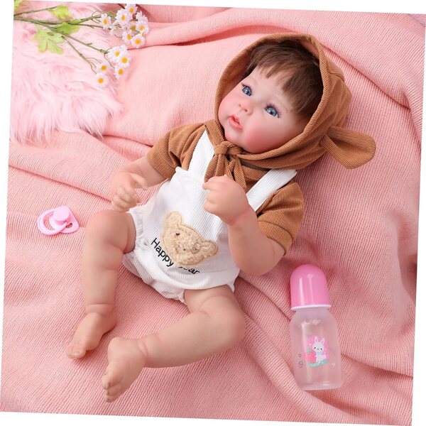Bambola realistica per neonato o bambina con kit per la pappa e vestiti - regalo ideale