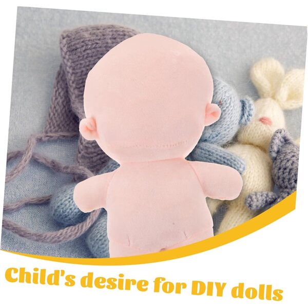 Pupazzo di Peluche DIY 20 cm per Bambini - Corpo Morbido e Senza Struttura per Creatività
