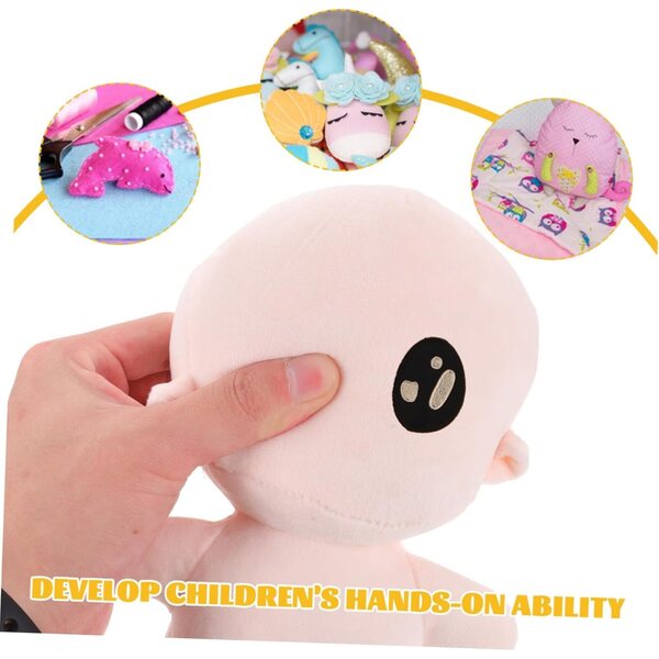 Pupazzo di Peluche DIY 20 cm per Bambini - Corpo Morbido e Senza Struttura per Creatività