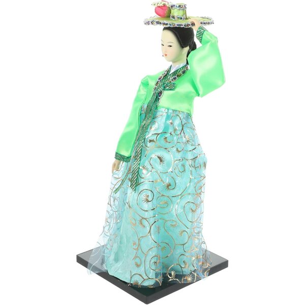 SOIMISS bambola Hanbok coreana in seta – statuetta decorativa fatta a mano e souvenir culturale