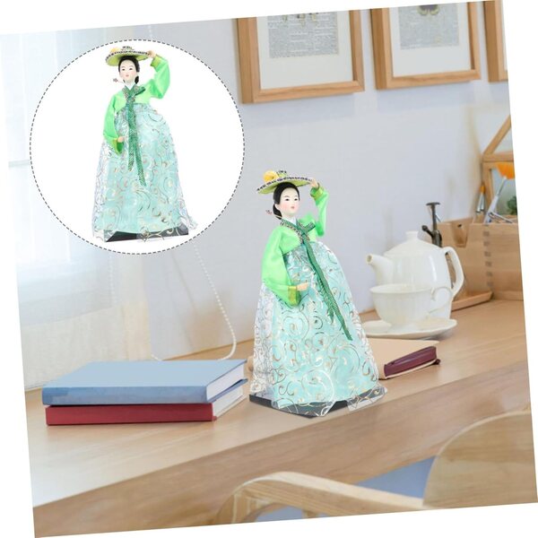 SOIMISS bambola Hanbok coreana in seta – statuetta decorativa fatta a mano e souvenir culturale