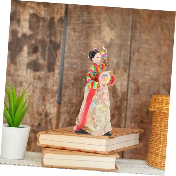 GALPADA Bambola tradizionale coreana in seta - Decorazione artigianale Hanbok 30 cm