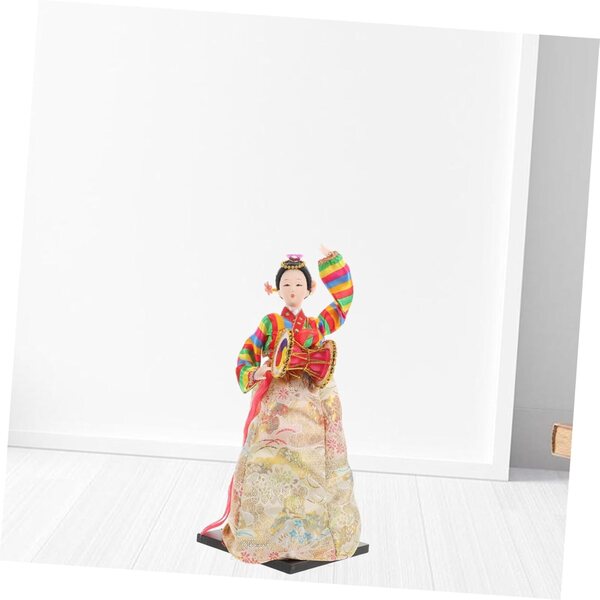 GALPADA Bambola tradizionale coreana in seta - Decorazione artigianale Hanbok 30 cm