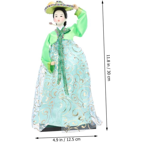 GALPADA Coréenne Hanbok-Puppen 30 cm aus Stoff für Dekoration und Sammlung