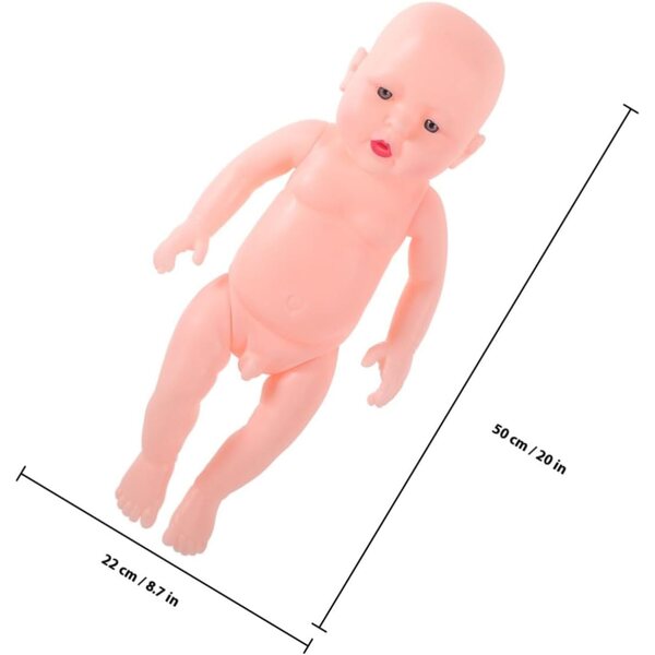 NOLITOY Modèle réaliste nouveau-né 50 cm pour l'entraînement et les soins du nouveau-né