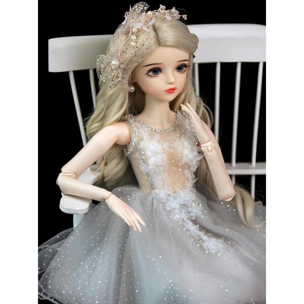 BJD 1/3 Gelenkpuppe aus Vinyl mit handgefertigten Kostümen, 61 cm