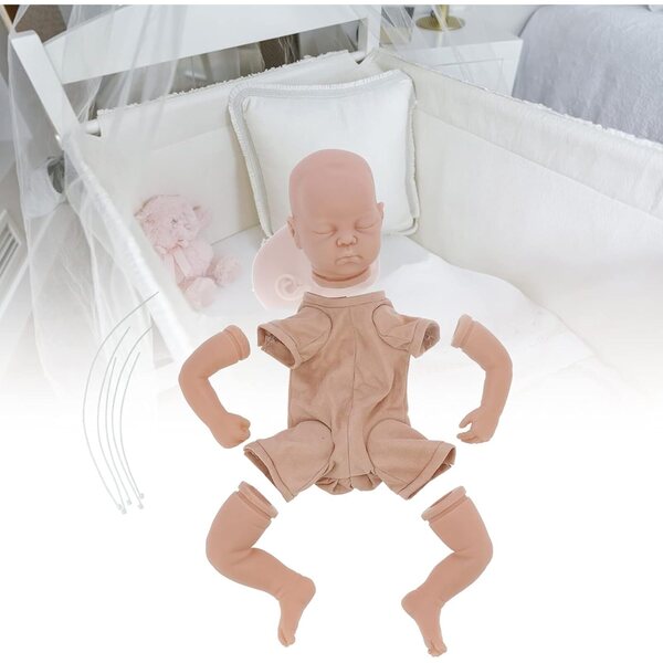 Cryfokt Reborn Silikonpuppen-Set 48 cm für Kunsthandwerker und kreative Heimwerker
