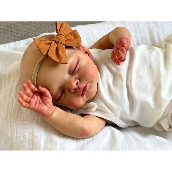 Anano Reborn Boy Doll 45 cm – Realistisches Silikon-Neugeborenes mit komplettem Zubehör