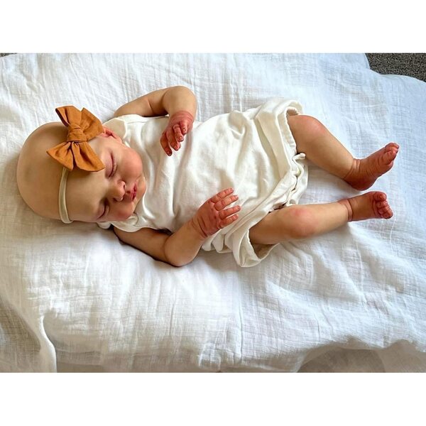 Anano Reborn Boy Doll 45 cm – Realistisches Silikon-Neugeborenes mit komplettem Zubehör