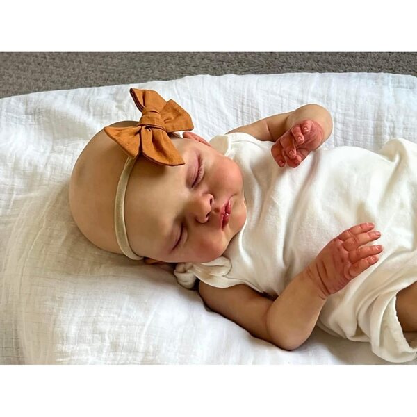 Anano Reborn Boy Doll 45 cm – Realistisches Silikon-Neugeborenes mit komplettem Zubehör