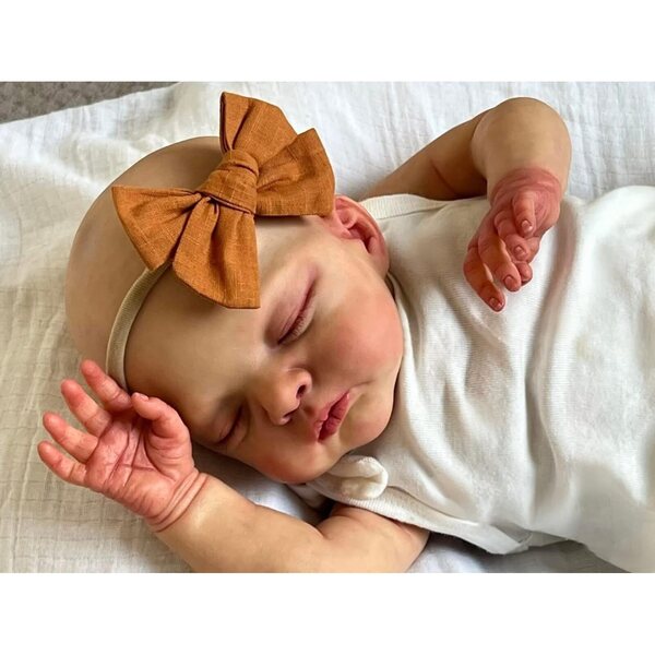 Anano Reborn Boy Doll 45 cm – Realistisches Silikon-Neugeborenes mit komplettem Zubehör