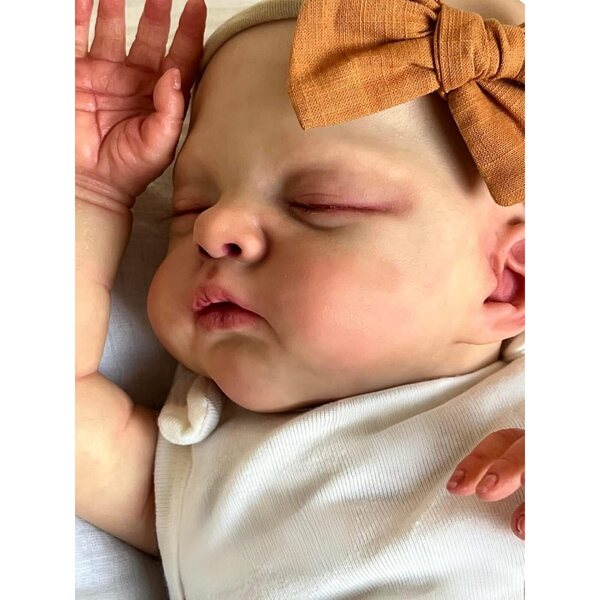 Anano Reborn Boy Doll 45 cm – Realistisches Silikon-Neugeborenes mit komplettem Zubehör