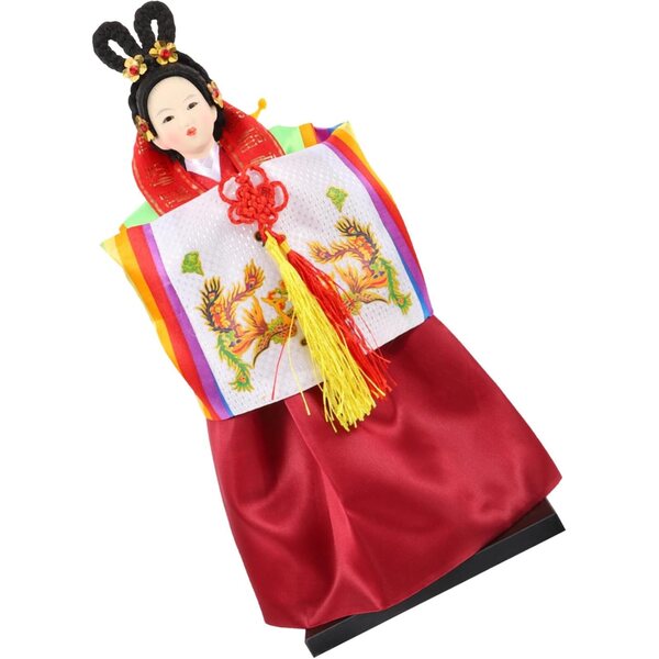 Hanbok-Puppen Coréenne Traditionnelle aus Seidenstoff – Schreibtischdekoration