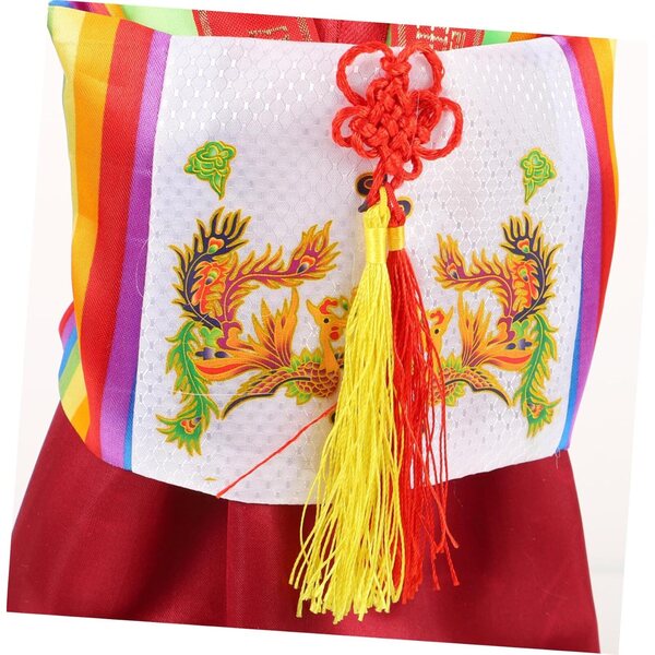 bambole Hanbok Coréenne Traditionnelle in Tessuto di Seta - Decorazione da Scrivania