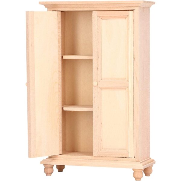 Armadio in Legno per Casa delle Bambole 1:12 - Vintage Doppia Porta Personalizzabile