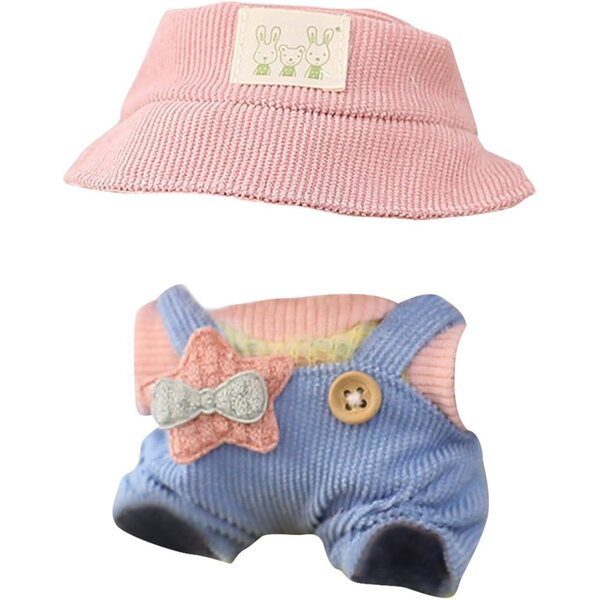 Weiche Stoffpuppe mit Mütze und Pullover für Kinder ab 3 Jahren, 10 cm blau
