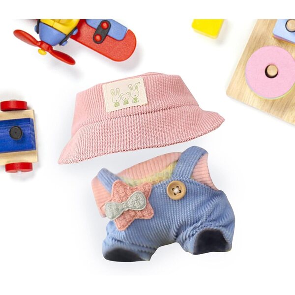 Weiche Stoffpuppe mit Mütze und Pullover für Kinder ab 3 Jahren, 10 cm blau