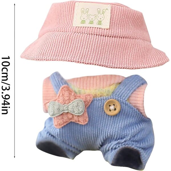 Weiche Stoffpuppe mit Mütze und Pullover für Kinder ab 3 Jahren, 10 cm blau