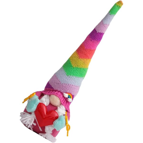 bambole Arc-en-Ciel Sans Visage in Maglia con Cappello - Decorazione Casa e Festa