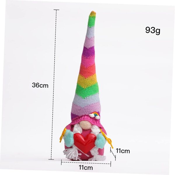 bambole Arc-en-Ciel Sans Visage in Maglia con Cappello - Decorazione Casa e Festa