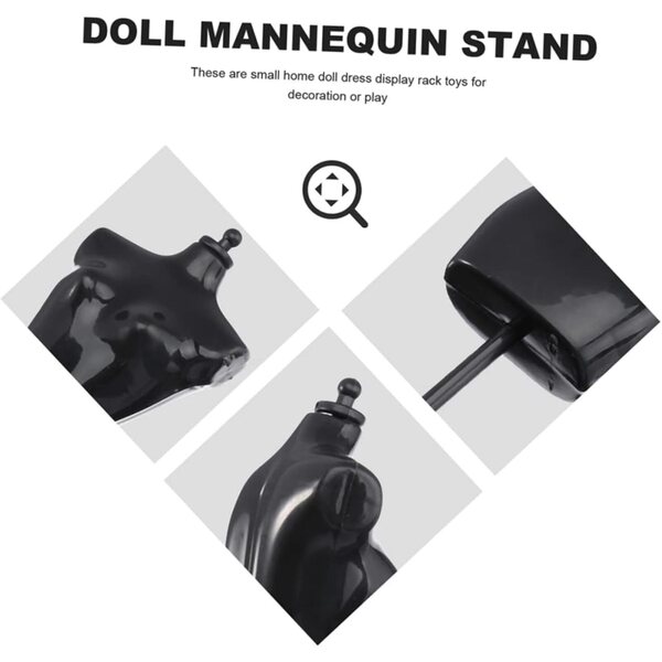 Gatuida Set 10 Supporti Mini Manichini per Vestiti Bambole - Stabile e Pratico