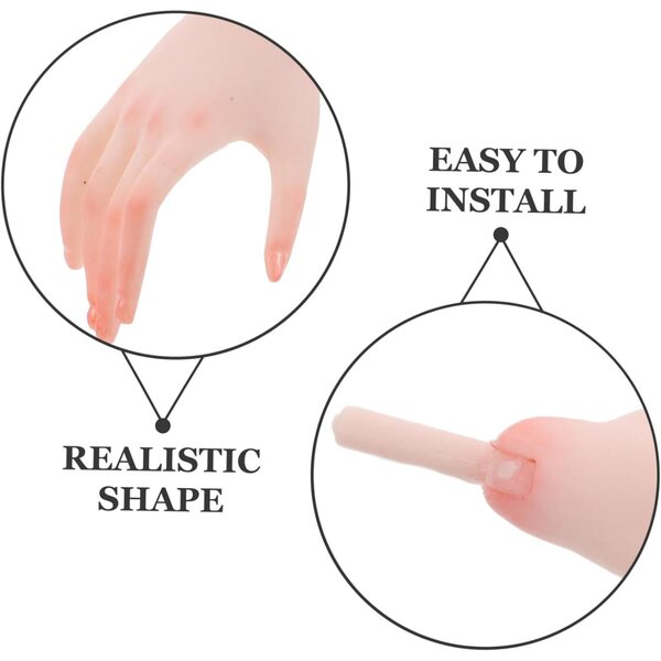 HEMOTON Mini Mani Articolate in Plastica Realistica per bamboles - Ricambi Sicuri e Creativi
