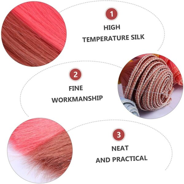 VICASKY Kit 25 Extensions Capelli per Bambole, Fibre Alta Temperatura, Colori Multipli