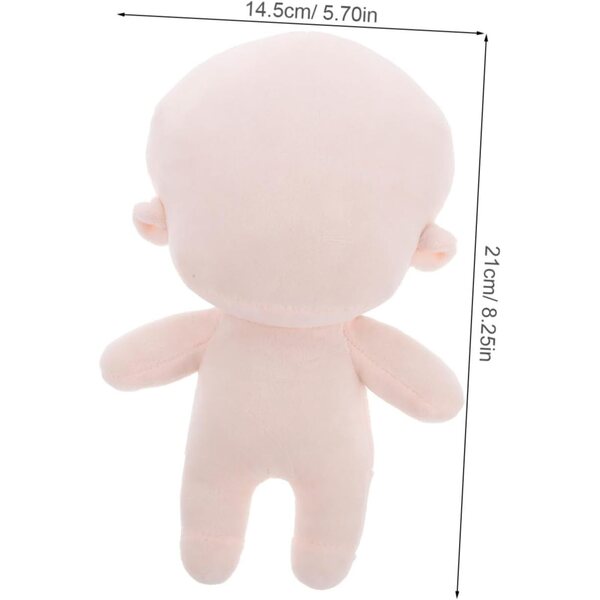 Gatuida Weiche Plüschpuppen, 20 cm, Vierge-Körper aus PP-Baumwolle für DIY-Kreationen