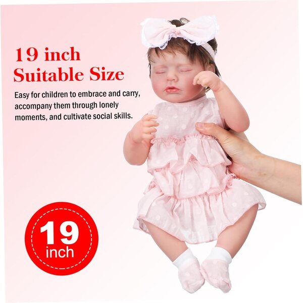 VICASKY bambole Reborn Bambino Bambina Realistica con Membri Flessibili e Accessori