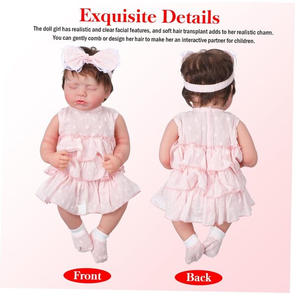 VICASKY bambole Reborn Bambino Bambina Realistica con Membri Flessibili e Accessori