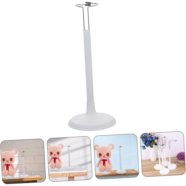 Support per bambole regolabile VICASKY in plastica e acciaio inox, esposizione stabile