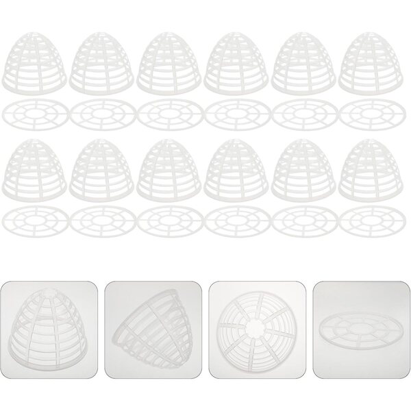 VICASKY Set 12 Supporti Trasparenti Miniature per Gonne da 11 cm in Plastica