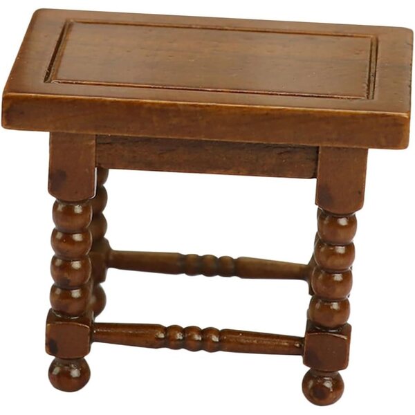 ORFOFE Tavolino da Tè Miniatura in Legno per Casa delle Bambole 1:12 Elegante e Classico