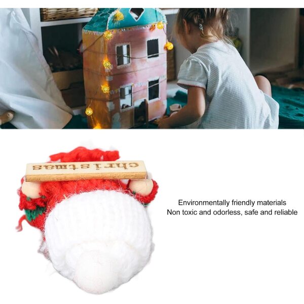 Puppenhaus-Miniaturfiguren, Weihnachtsthema, aus Massivholz, sicher für Kinder