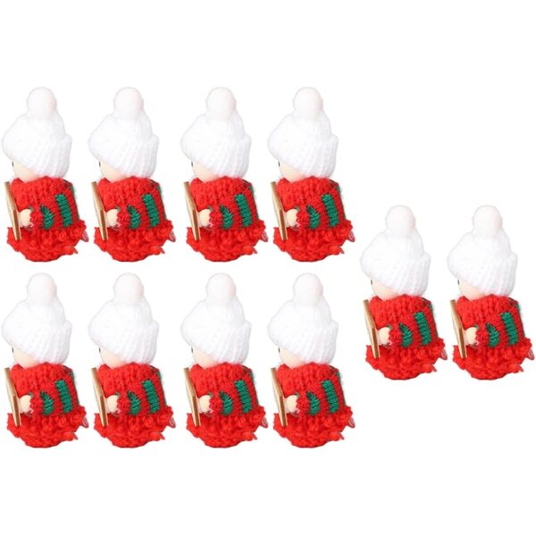 Puppenhaus-Miniaturfiguren, Weihnachtsthema, aus Massivholz, sicher für Kinder
