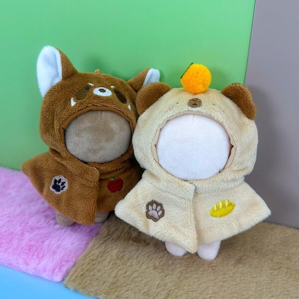 niannyyhouse Peluche 20 cm avec broderie, corps nu et vêtements brillants
