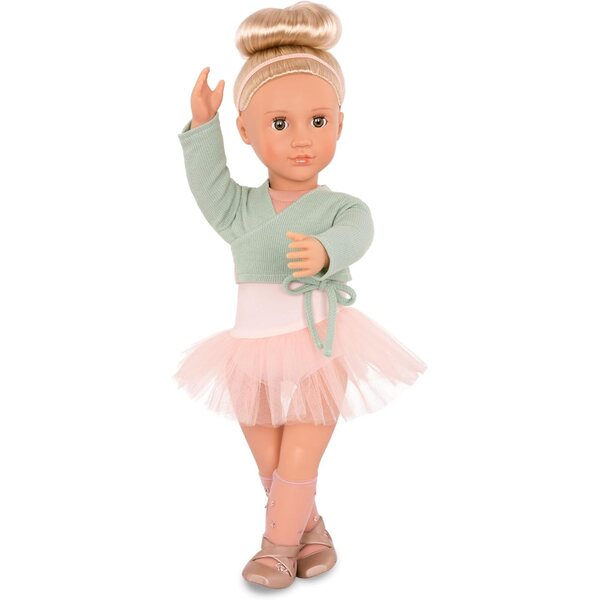 Unsere Generation Viola, 46 cm große Ballerina-Puppe mit grünen Augen und blonden Haaren